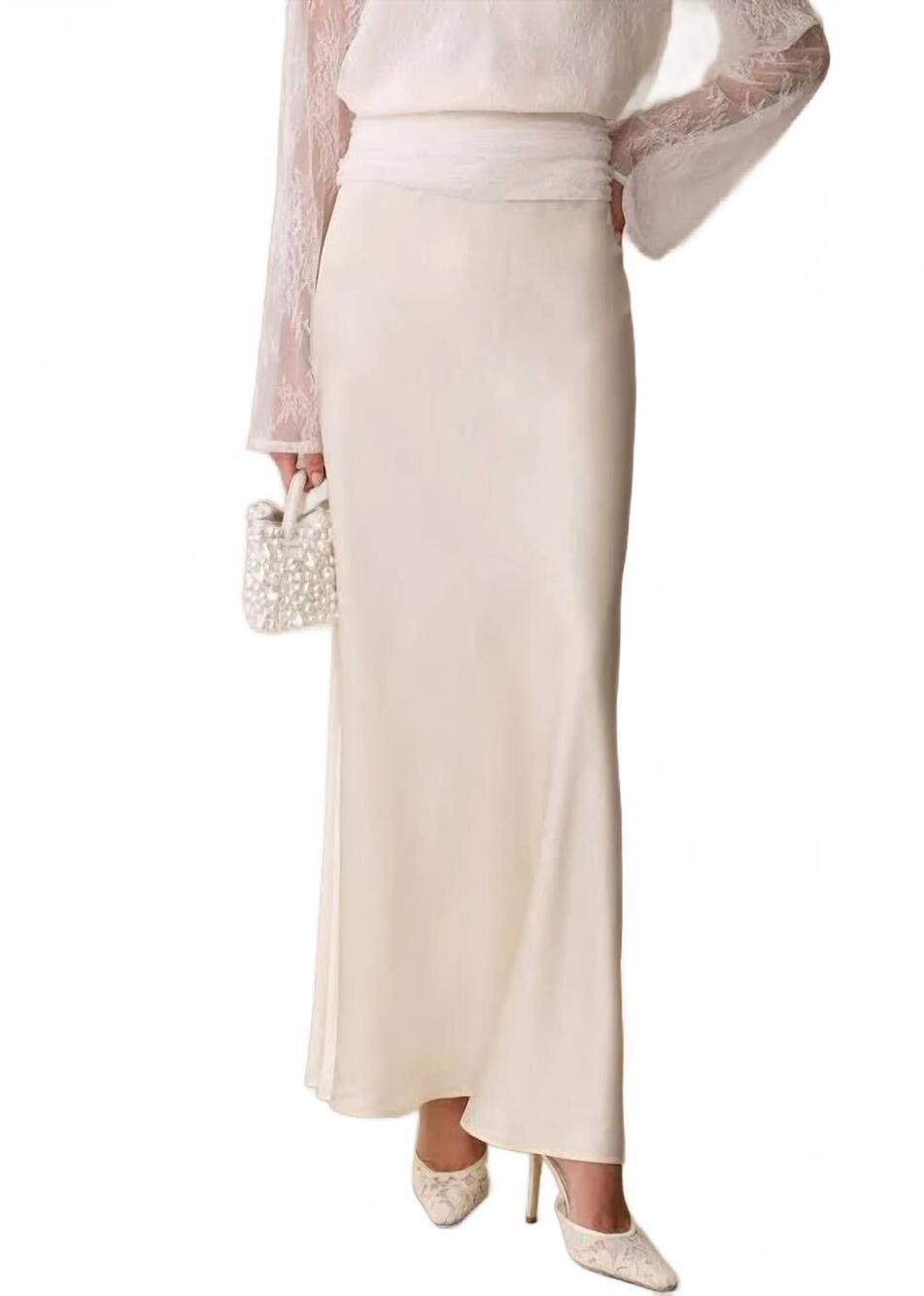 NEW FEW MODA skylar maxi skirt in ivory
